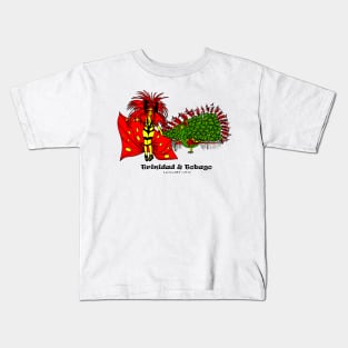 Carnival Peacock and Masquerader Kids T-Shirt